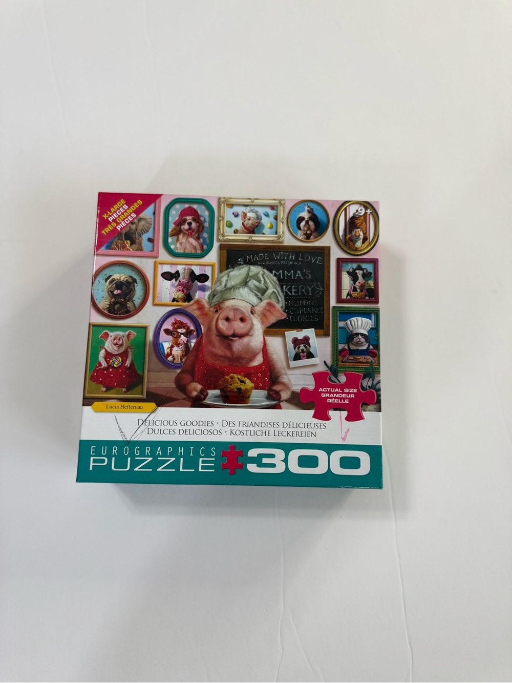 Eurographics 300 Piece Puzzle Delicious Goodies Lucia Heffernan Pig Bakery
